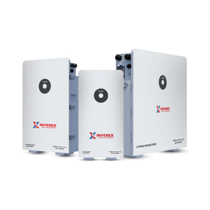 Inverex INV-LV5.3 51.2v 104Ah Lithium-Ion Battery – 5.3kWh - IP65 - Smart BMS