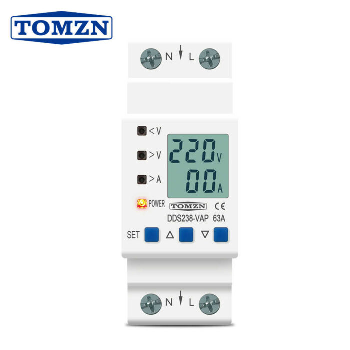 Tomzn  DDS238-VAP 4in1 Digital Adjustable voltage protector with current limit 63A